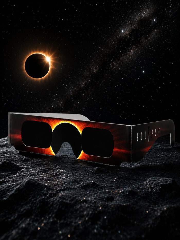 Pack de 1 gafa de eclipse solar certificada CE / ISO 12312-2 – Eclipse del 12 de agosto de 2026
